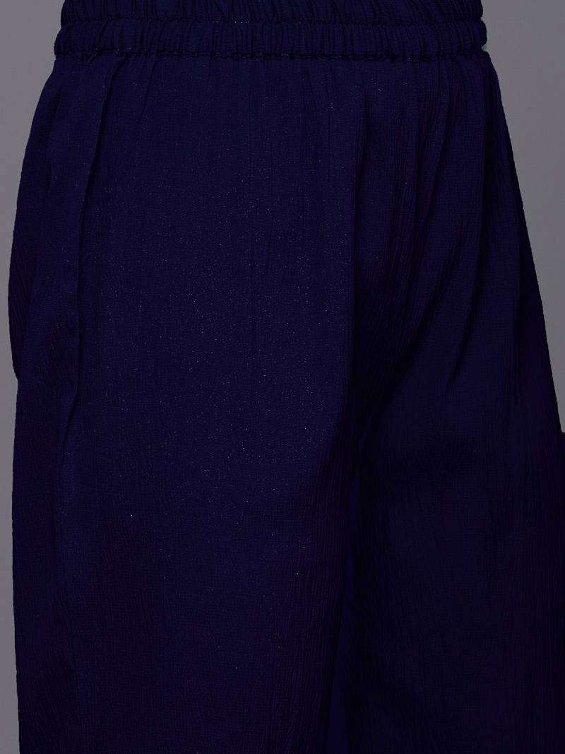 Women Solid Kurta with Trousers