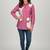 Mauve floral embroidered long-sleeve shirt