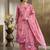 Pink handwoven jamdani cotton suit