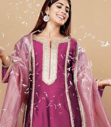 Yoke Design Regular Sequinned Kurta with Trousers & With Dupatta