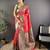 rani satin silk blend zari woven saree with unstitched blouse piece.