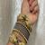 Dual tone silver gold plated elephant kada bangle set •tribal fusion oxidized cuff bracelet