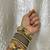 Dual tone silver gold plated elephant kada bangle set •tribal fusion oxidized cuff bracelet