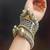 Dual tone silver gold plated elephant kada bangle set •tribal fusion oxidized cuff bracelet