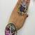 Chunky boho statement jewelry: raw amethyst ring & pink agate mantra cuff bracelet