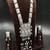 Oxidized silver boho necklace set, ethnic tribal jewelry