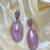 Sparkling fuchsia sunburst statement earrings | rhodium plated chandelier earrings