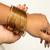 Gold bangle set: stackable indian chudi, minimalist ethnic jewelry, size 2.8