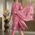 Pink handwoven jamdani cotton suit