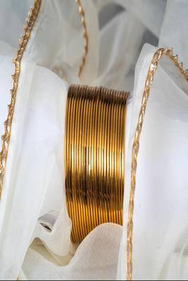 Gold bangle set: stackable indian chudi, minimalist ethnic jewelry, size 2.8 3