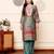Ethnic Motifs Printed Chanderi Silk Tunic With Trousers