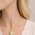 Gold hexagon diamond necklace and stud earrings set