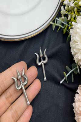 Silver trident earrings | trishul studs | spiritual shiva jewelry 4