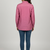 Mauve floral embroidered long-sleeve shirt