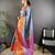 teal tissue silk blend kanjeevaram zari woven saree with unstitched blouse piece.