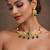 Emerald green kundan choker set | gold indian bridal jewelry