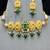 Emerald green kundan choker set | gold indian bridal jewelry