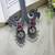 Pink stone oxidized jhumka earrings | silver boho pearl drop jhumki