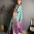 blue kanjeevaram silk blend zari woven saree with unstitched blouse piece.