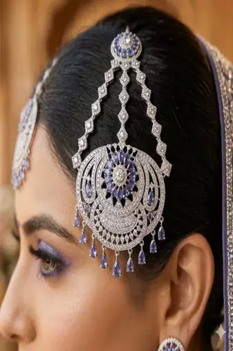 Royal lavender tanzanite passa jhumar