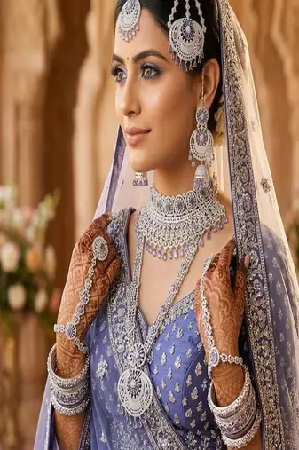 Royal lavender tanzanite passa jhumar
