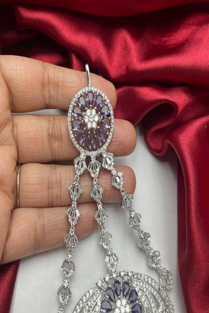 Royal lavender tanzanite passa jhumar