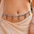 Oxidized silver boho belly chain | tribal waist jewelry with bells