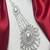 Silver-finished bridal passa  zircon studded jhumar hair jewelry for weddings