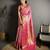 rani kanjeevaram silk blend zari woven saree with unstitched blouse piece.