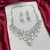 Crystal Bridal Necklace Set, Teardrop Cubic Zirconia Statement
