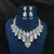 Crystal Bridal Necklace Set, Teardrop Cubic Zirconia Statement