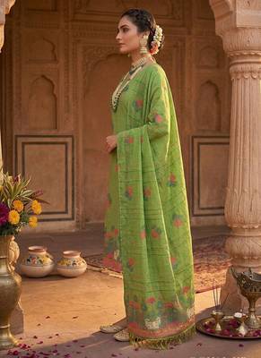 Pista handwoven jamdani cotton suit 2