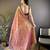 rust silk blend blend zari woven saree with unstitched blouse piece.