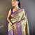 gold silk blend blend zari woven saree with unstitched blouse piece.