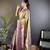 gold silk blend blend zari woven saree with unstitched blouse piece.