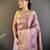 purple silk blend blend zari woven saree with unstitched blouse piece.