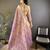 purple silk blend blend zari woven saree with unstitched blouse piece.