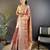 rust silk blend blend zari woven saree with unstitched blouse piece.