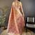 rust silk blend blend zari woven saree with unstitched blouse piece.