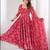 Red printed georgette anarkali kurti