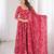 Red printed georgette anarkali kurti