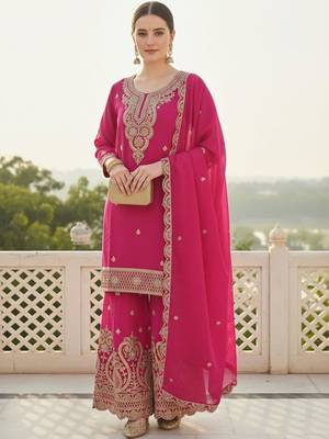 Women Ethnic Motifs Embroidered Regular Kurta with Sharara & With Dupatta 5