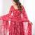 Red printed georgette anarkali kurti