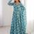 Sky blue printed georgette anarkali kurti