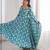 Sky blue printed georgette anarkali kurti