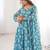 Sky blue printed georgette anarkali kurti