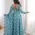 Sky blue printed georgette anarkali kurti