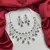 Purple Crystal Bridal Necklace Earrings Set | Silver Tone CZ Jewelry