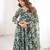 Green printed georgette anarkali kurti