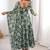 Green printed georgette anarkali kurti